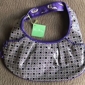 Vera Bradley Tied Together Hobo Simply Violet NWT